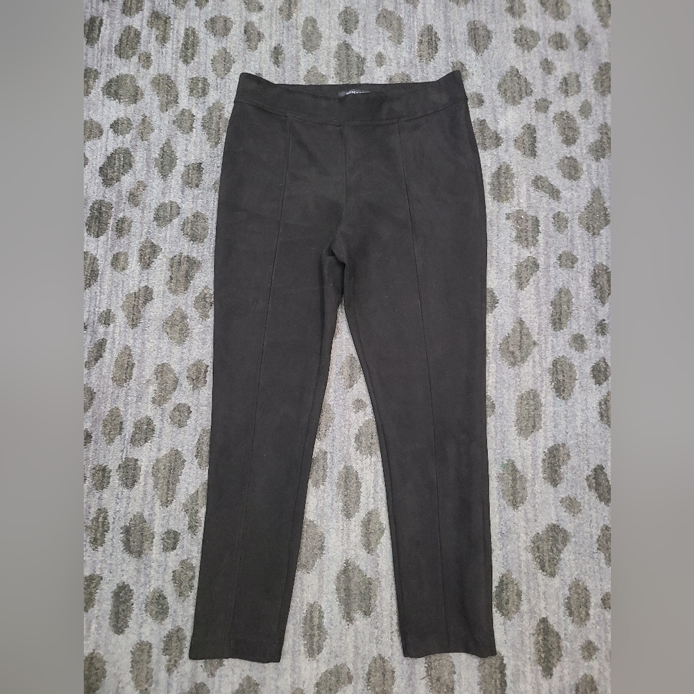 Andrew Marc Black Faux Suede Dresspants sz L